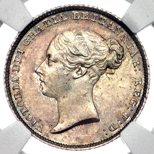 1854 Victoria Sixpence Choice Uncirculated. NGC - MS64