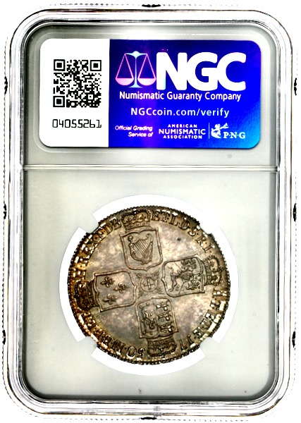 1750 George II Halfcrown NGC - Mint State 65