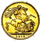1919 M King George V Australia Melbourne Mint Sovereign