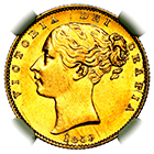 1859 Queen Victoria Ansell Sovereign