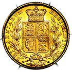 1863 Queen Victoria Roman I Sovereign