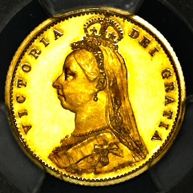 1887 Victoria Proof Half Sovereign