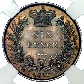 Rare 1850 Victoria Sixpence