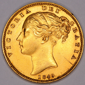 1849 Victoria Sovereign Uncirculated Grade