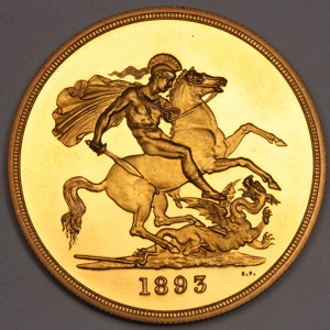 1893 Victoria Old Head £5 