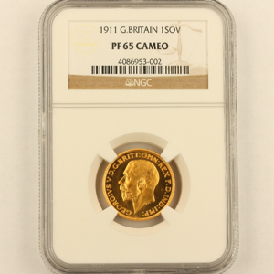 1911 George V Sovereign Proof FDC