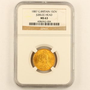 1887 Victoria Jubilee Head Sovereign Uncirculated Grade