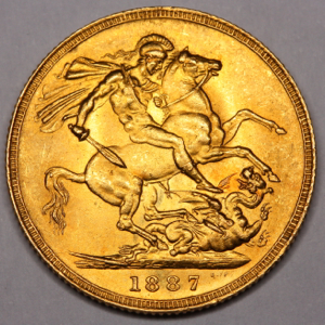 1887 Victoria Jubilee Head Sovereign Uncirculated Grade