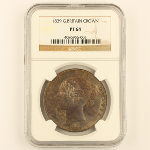 1839 Victoria Crown Uncirculated. Proof 64
