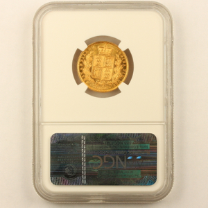 1852 Victoria Sovereign Uncirculated Grade. NGC Mint State 63