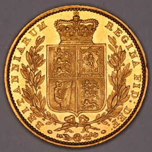 1852 Victoria Sovereign Uncirculated Grade. NGC Mint State 63