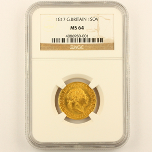 1817 George III Sovereign Uncirculated Grade. NGC MS64