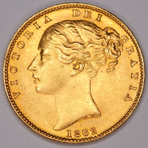 1862 Victoria Sovereign Uncirculated Grade. NGC Mint State 64