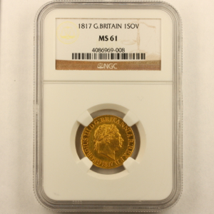 1817 George III Sovereign Practically Uncirculated Grade