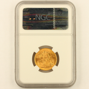 1896 Victoria Old Head Sovereign Uncirculated Grade. NGC Mint State 64