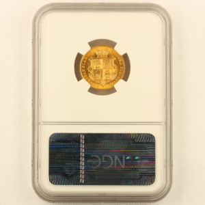 1863 Victoria Half Sovereign Uncirculated Grade. NGC Mint State 64