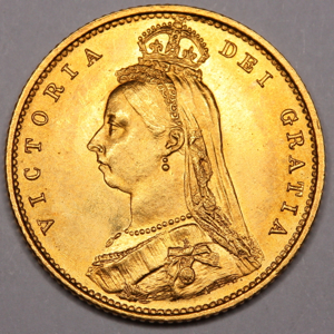 1887 Victoria Jubilee Head Half Sovereign Uncirculated Grade. NGC Mint State 64