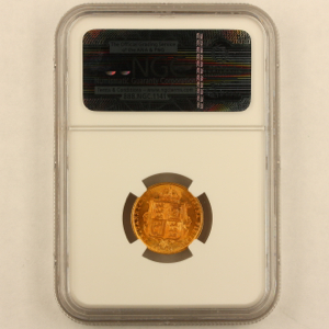 1887 Victoria Jubilee Head Half Sovereign Uncirculated Grade. NGC Mint State 64