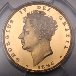 1826 George IV Proof Sovereign PCGS - Proof 63+