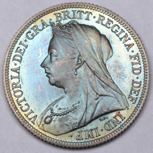 1893 Victoria Proof Shilling PCGS - PR65