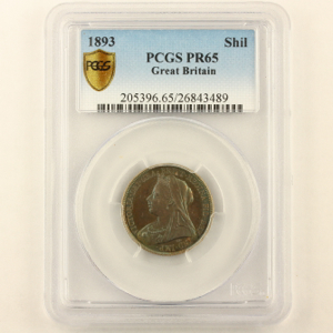 1893 Victoria Proof Shilling PCGS - PR65