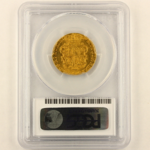1759 George II Guinea Extremely fine grade. PCGS - AU58