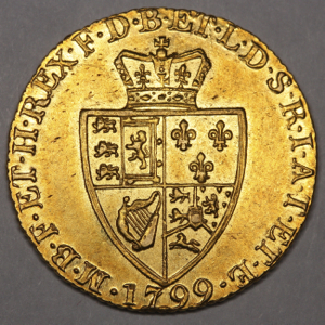 1799 George III Guinea Extremely fine grade. PCGS - AU58