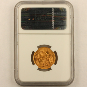 1904 Edward VII Sovereign Uncirculated Grade. NGC - MS64
