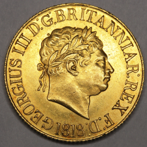 1818 George III Sovereign Practically Uncirculated Grade