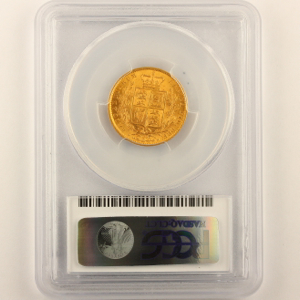 1869 Victoria Sovereign Brilliant Uncirculated. PCGS - MS65