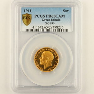 1911 George V Sovereign PCGS - PR65 CAM