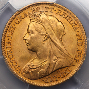 1900 Victoria Old Head Half Sovereign Choice Uncirculated. PCGS - MS64+
