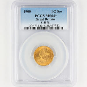 1900 Victoria Old Head Half Sovereign Choice Uncirculated. PCGS - MS64+