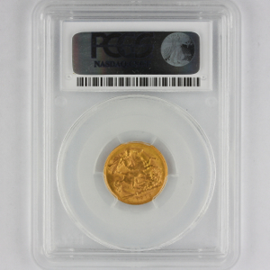 1918 George V Half Sovereign Uncirculated Grade. PCGS - MS63