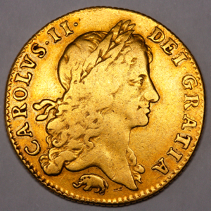 1664 Charles II Guinea Good Fine Grade