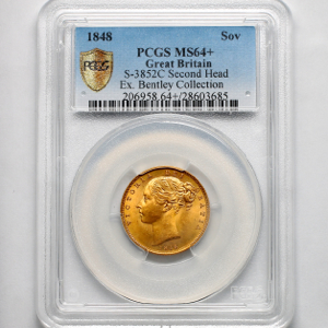 1848 Victoria Sovereign Choice Uncirculated. PCGS - MS64+