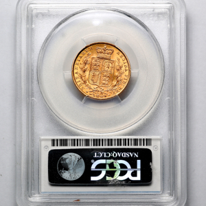 1872 Victoria Sovereign Brilliant Uncirculated. PCGS - MS65
