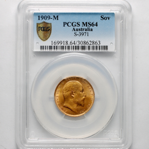 1904 Edward VII Sovereign Choice Uncirculated. PCGS - MS64