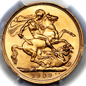 1904 Edward VII Sovereign Choice Uncirculated. PCGS - MS64