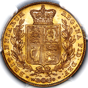 1846 Victoria Sovereign Brilliant Uncirculated. PCGS - MS65