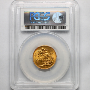 1887 Victoria Jubilee Head Sovereign Choice Uncirculated. PCGS - MS64