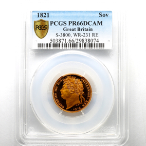 1821 George IV Proof Sovereign PCGS - PR66 DCAM