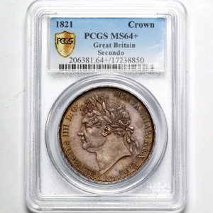 1821 George IV Crown Choice Uncirculated. PCGS - MS64+
