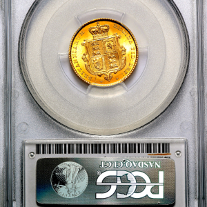 1842 Victoria Half Sovereign Brilliant Uncirculated. PCGS - MS65