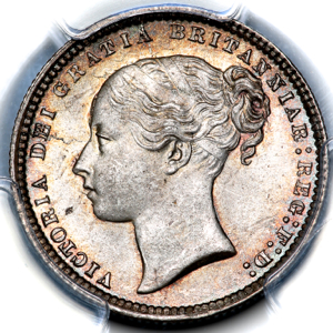1873 Victoria Shilling Brilliant Uncirculated. PCGS - MS65