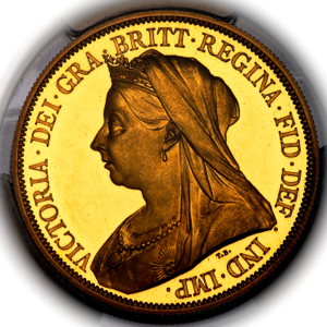 1893 Victoria Old Head £5 PCGS - PR63 DCAM