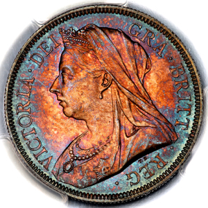1893 Victoria Old Head Halfcrown PCGS - MS66
