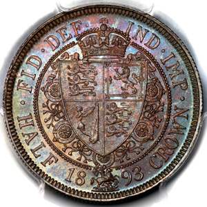 1893 Victoria Old Head Halfcrown PCGS - MS66