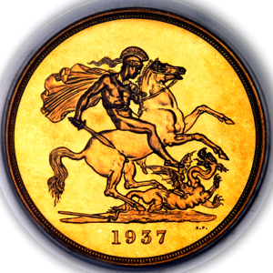 1937 George VI Proof Five Pounds 