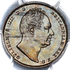 1837 William IV Sixpence PCGS - MS64